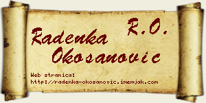 Radenka Okošanović vizit kartica